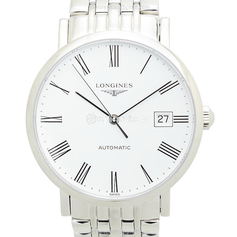Longines L4.810.4.11.6 Replica - Automatic - Stainless Steel Case - White Dial - Silver Band - Luxury Replica ELEGANT Watch