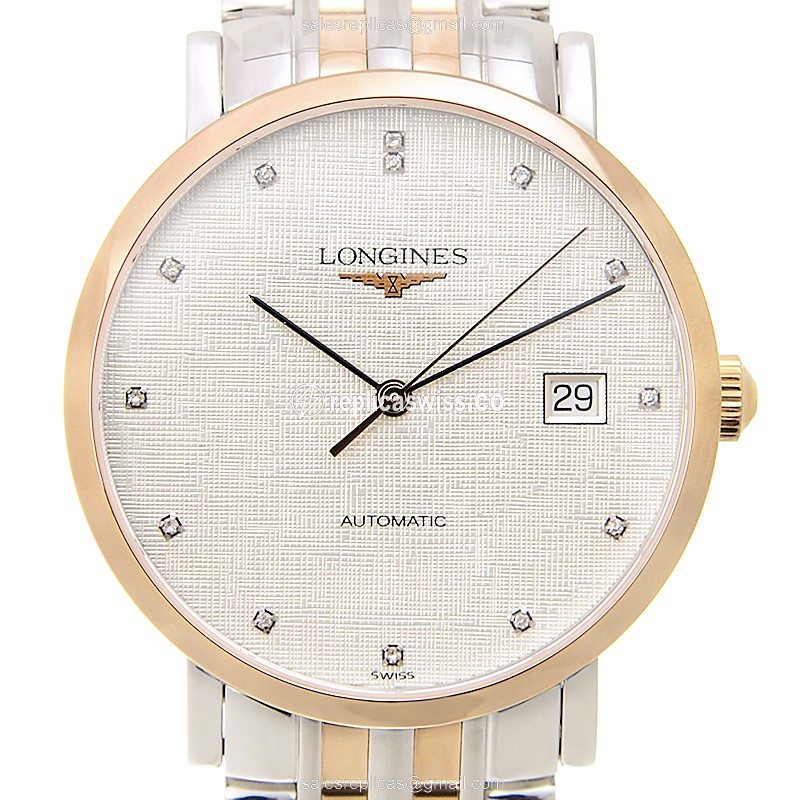 Longines Elegant Replica - Automatic - Silver Dial - Gold & Steel