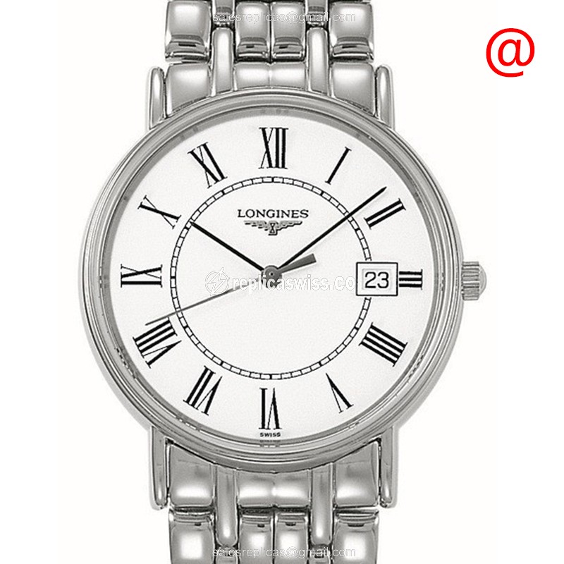 Longines Presence Quartz White Dial Steel Case Silver Steel Clasp - Luxury Replica PRESENCE Watch