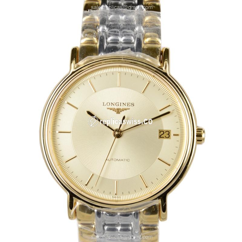Longines Presence Replica - Gold PVD Case - Beige Dial | Automatic
