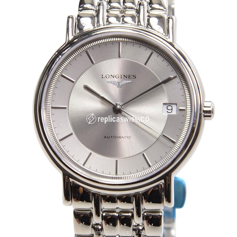 Longines Presence Replica - Automatic - Silver Dial on Steel Strap - Luxury  Watch