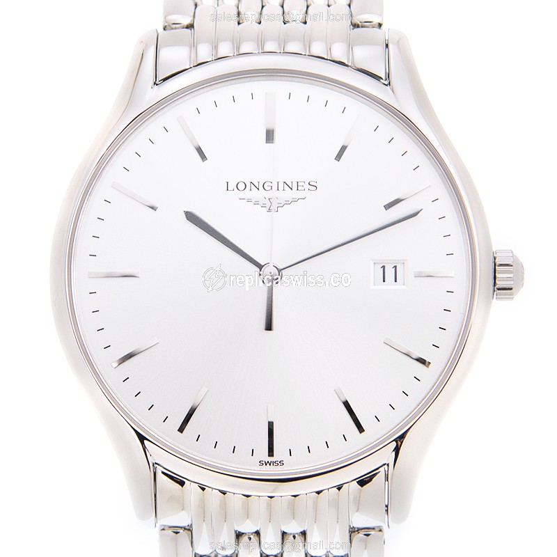 Longines Lyre Quartz Steel - White Dial Silver Clasp Steel Strap
