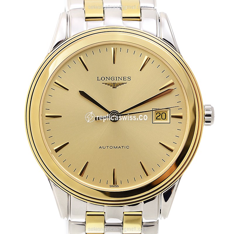 Longines L4.874.3.32.7 Flagship - Automatic - Gold-Plated Case - Gold Dial, PVD Gold Strap