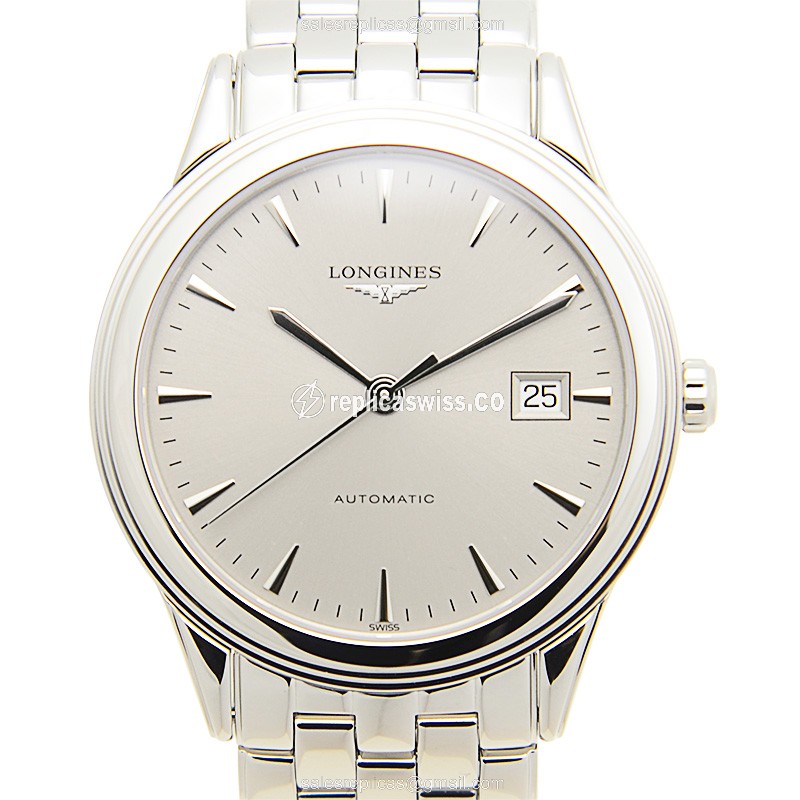 Longines Flagship Replica - Automatic - Stainless Steel - Silver Dial - Steel Clasp - Luxury Replica FLAGSHIP Watch