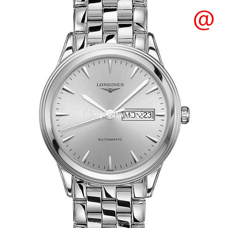 Longines Flagship L4.899.4.72.6 - Auto - Steel Case - Silver Dial - Silver Strap - Luxury Replica FLAGSHIP Watch