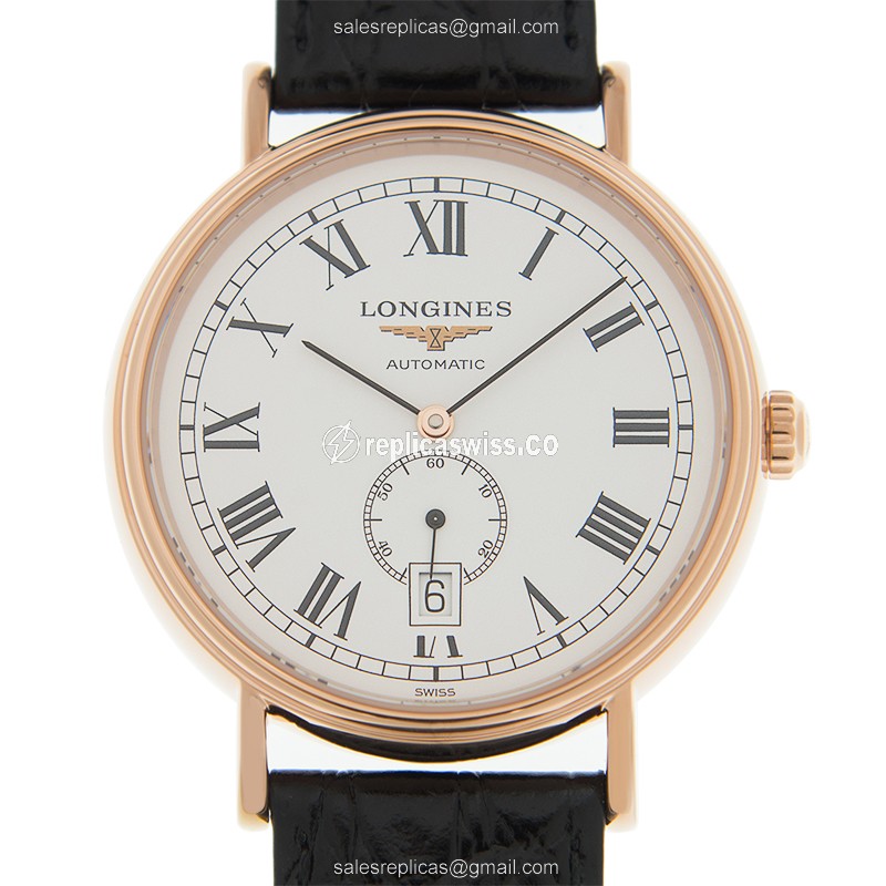 Longines PRESENCE Replica - Automatic - Gold-Plated Case - White Dial