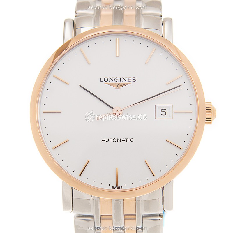 Longines L4.910.5.12.7 Replica - Automatic - 18kt Rose Gold Case - White Dial