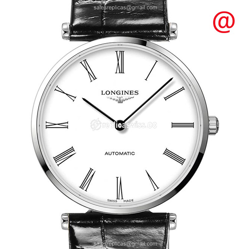 Rolex L4.918.4.11.2 Replica - Automatic - Steel Case - White Dial, Leather Strap - Luxury Replica LA GRANDE Watch