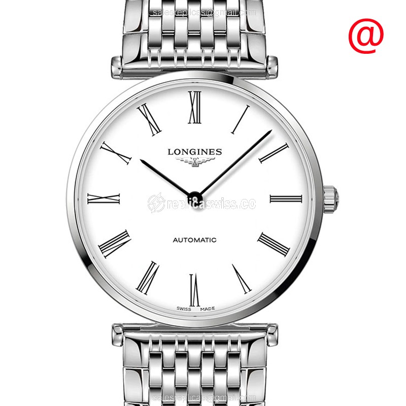 Longines LA GRANDE Replica - Automatic - Stainless Steel - White Dial - Silver Clasp - Luxury Replica LA GRANDE Watch