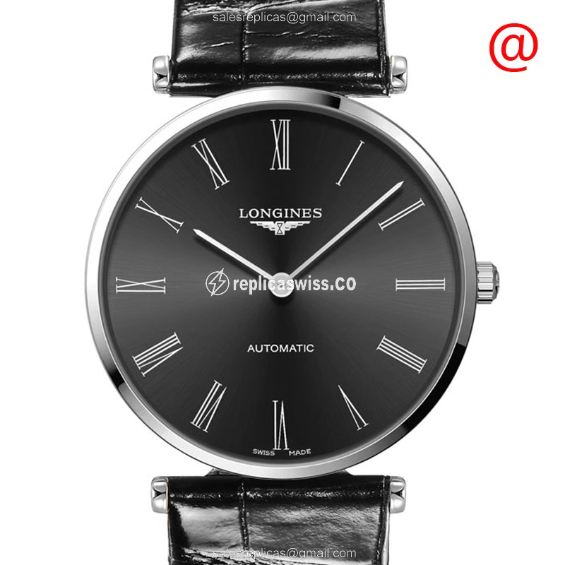 Longines L4.918.4.51.2 Replica - Automatic | Steel Case | Black Dial | Buckle Clasp - Luxury  Watch