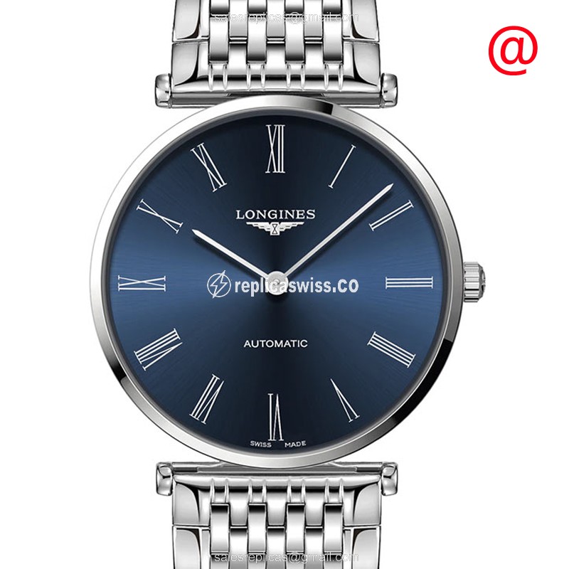 Longines L4.918.4.94.6 Replica - Automatic Movement - Blue Dial - Stainless Steel Case - Silver Steel Band - Luxury Replica LA GRANDE Watch