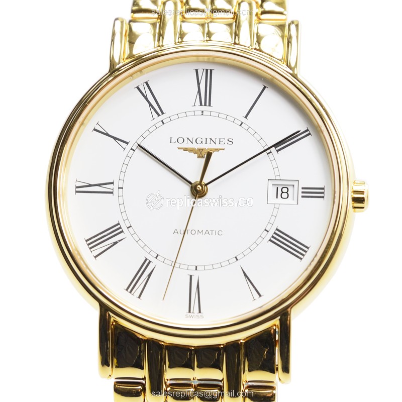 Longines Presence Replica - PVD Gold - White Dial | Automatic
