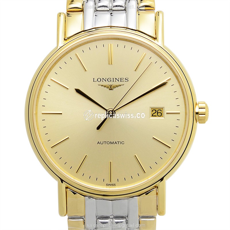 Longines Presence Replica - Automatic - PVD Gold - Gold Dial on Gold Strap