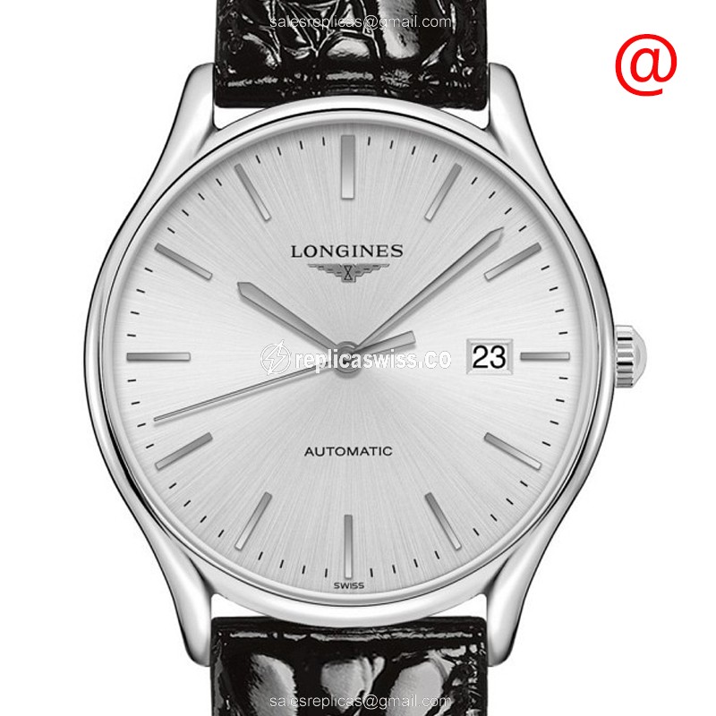 Longines Lyre Replica - Automatic - Stainless Steel - Gray Dial, Leather Strap