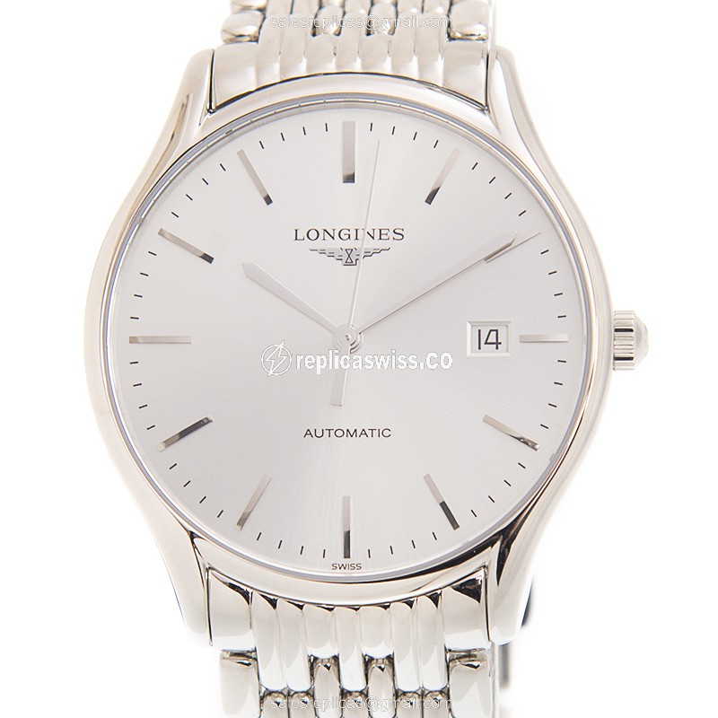 Longines Lyre Replica - Automatic - Silver Dial on Steel Strap
