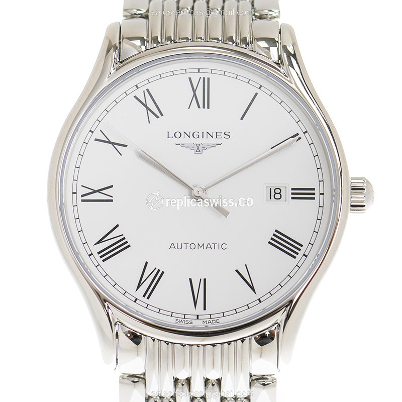 Longines Lyre Replica - Automatic - Steel Case - White Dial, Silver Clasp - Luxury Replica LONGINES LYRE Watch