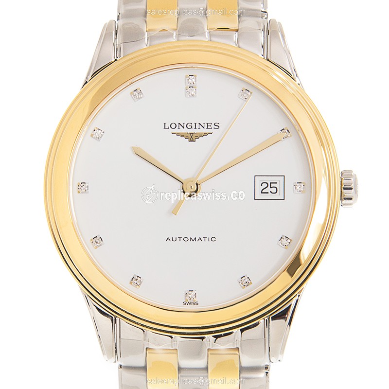 Longines L4.974.3.27.7 Flagship - Automatic - Gold-Plated Case, White Dial