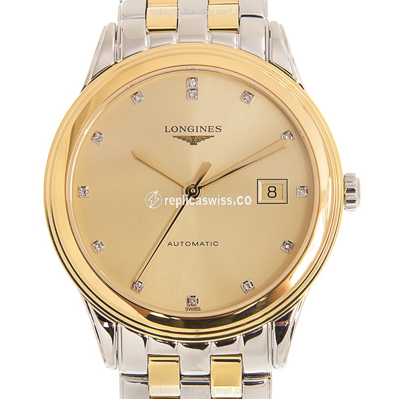 Longines L4.974.3.37.7 Flagship Automatic Gold-Plated Steel Case, Gold Dial, Gold Clasp & Gold Strap