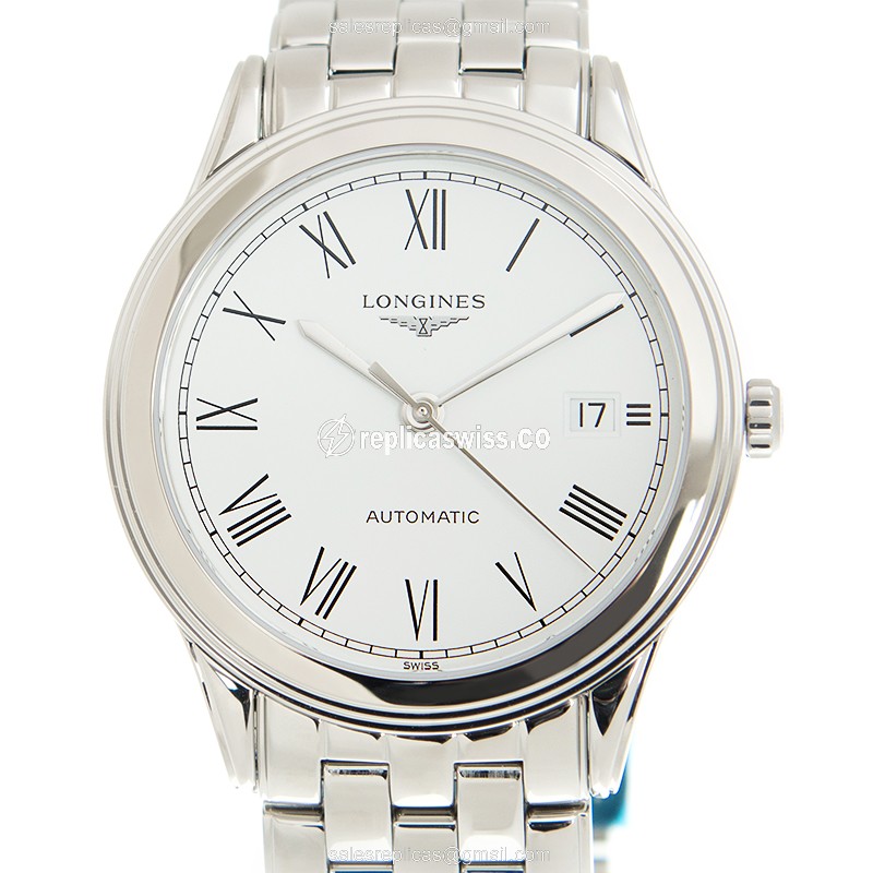 Longines L4.974.4.11.6 Flagship Replica - Automatic - White Dial, Steel Case - Luxury  Watch