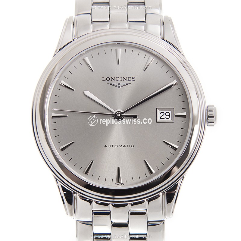 Longines L4.974.4.72.6 Replica - Automatic | Steel Case | Gray Dial | Silver Clasp