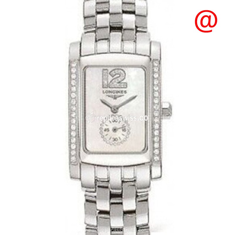 Longines Dolce Vita Replica - Quartz - Diamond Case - White Dial - Silver Steel Strap - Luxury Replica DOLCE VITA Watch