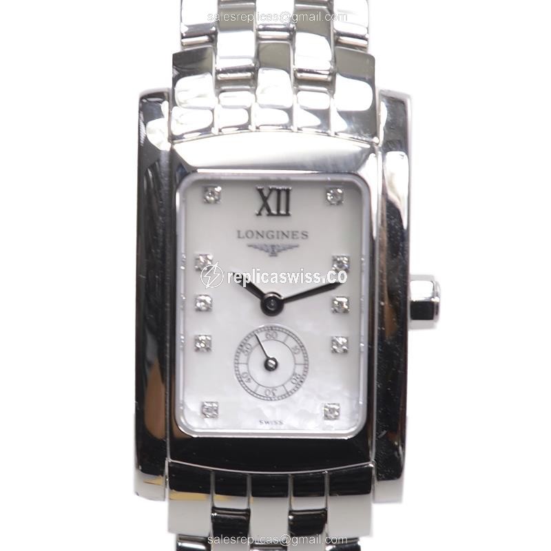Longines Dolce Vita Replica - Quartz - White Dial - Steel Case & Strap - Silver Clasp - Luxury Replica DOLCE VITA Watch