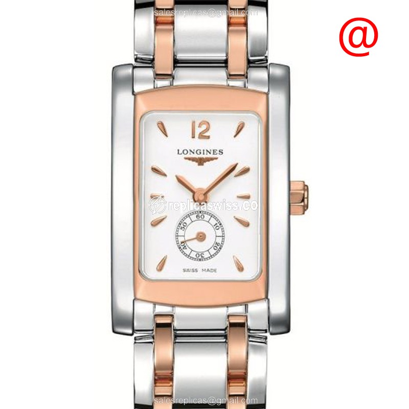 Longines L5.155.5.18.7 Dolce Vita - Quartz - 18kt Rose Gold on Steel - White Dial - Luxury Replica DOLCE VITA Watch