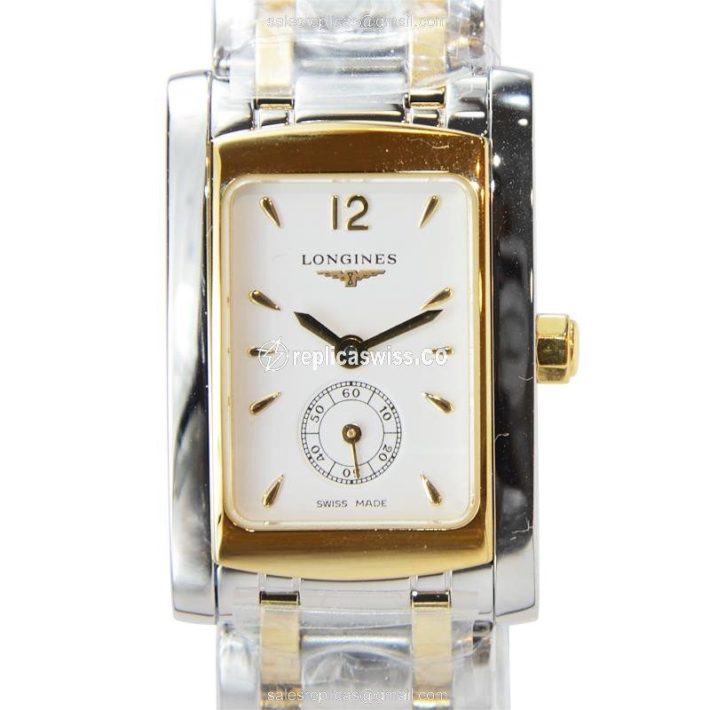 Longines L5.155.5.28.7 Replica - Quartz - Stainless Steel Case - White Dial, Silver Clasp & Strap - Luxury Replica DOLCE VITA Watch