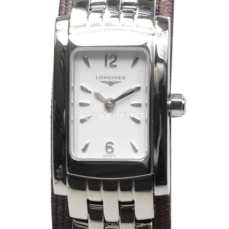 Longines L5.158.4.16.6 Replica - Quartz - Stainless Steel - White Dial, Silver Clasp - Luxury Replica DOLCE VITA Watch