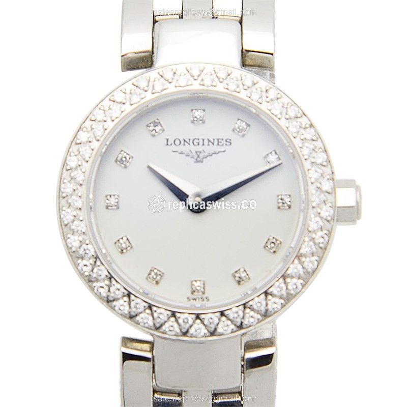 Longines L5.174.0.17.6 Dolce Vita Replica - Quartz - Diamond Bezel - White Dial
