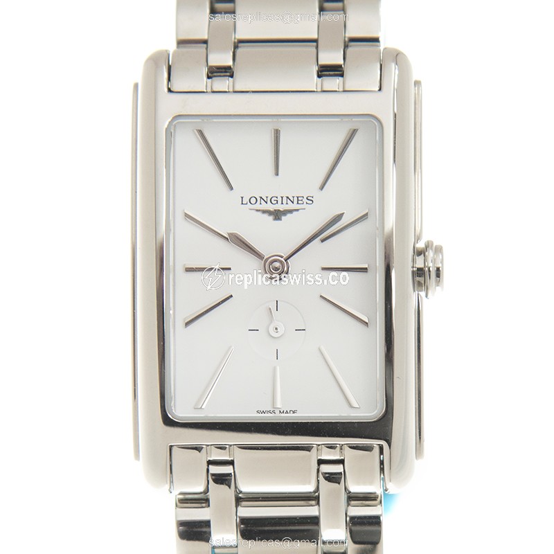 Longines Dolce Vita Quartz - White Dial - Steel Case - Silver Strap - Clasp - Luxury Replica DOLCE VITA Watch