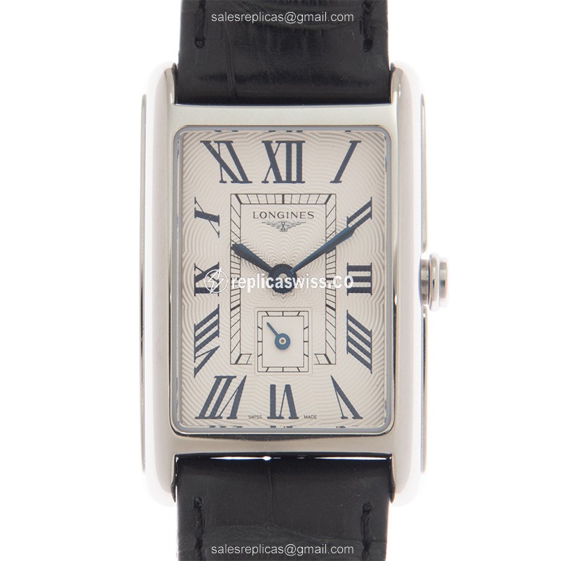 Longines Dolce Vita Replica - Quartz - Stainless Steel - Silver Dial - Black Alligator Buckle - Luxury Replica DOLCE VITA Watch