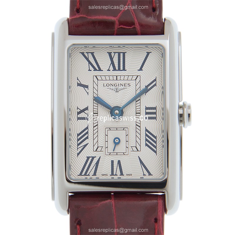 Longines Dolce Vita Replica - Quartz - Silver Dial, Leather Strap, Buckle Clasp