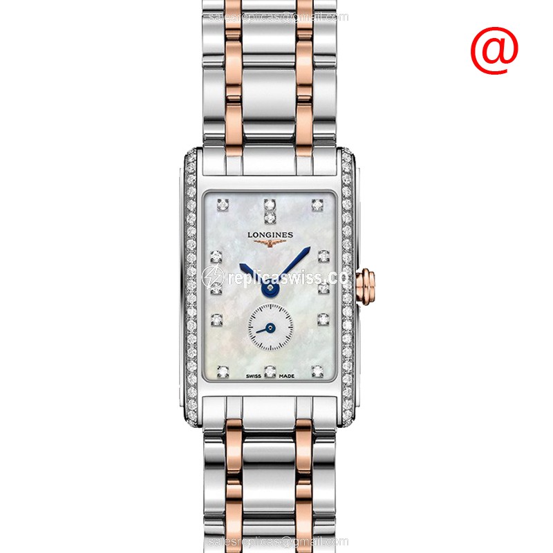 Longines Dolce Vita Replica - Quartz - Stainless Steel & Diamond Case - White Dial - Silver Clasp - Luxury Replica DOLCE VITA Watch