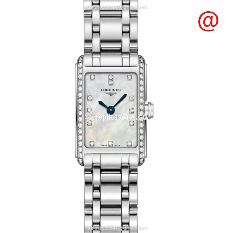 Longines Dolce Vita Replica - Quartz - Stainless Steel Case, White Dial, Silver Clasp, Steel Strap - Luxury Replica DOLCE VITA Watch