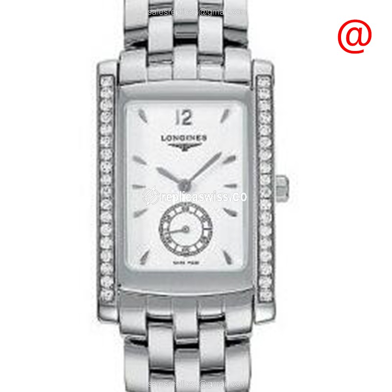 Longines Dolce Vita Replica - Quartz - Diamond Accents - White Dial - Steel Strap - Luxury Replica DOLCE VITA Watch