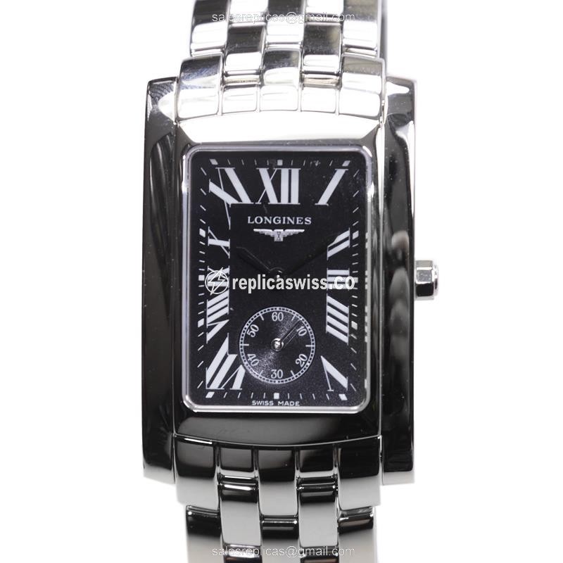 Longines Dolce Vita Replica - Quartz - Black Dial on Silver Steel