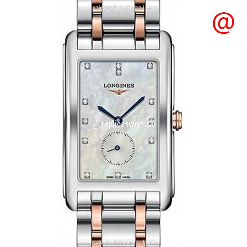 Longines Dolce Vita Replica - Quartz - Stainless Steel - White Dial, Gold Clasp - Luxury Replica DOLCE VITA Watch