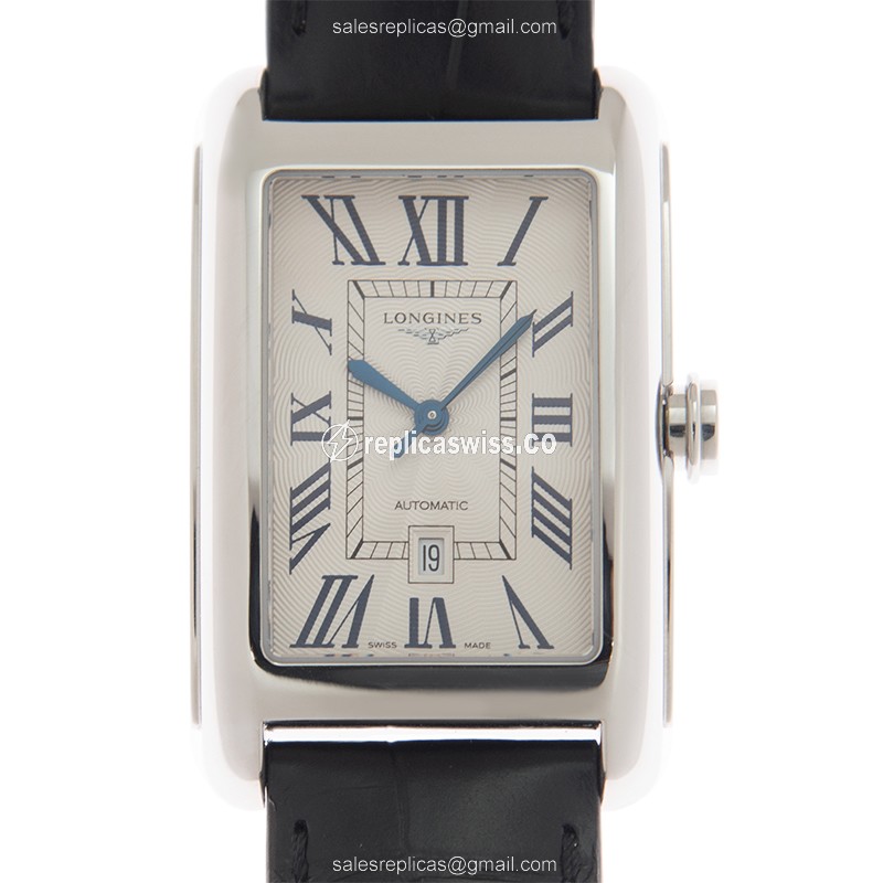 Longines Dolce Vita Replica - Automatic - Silver Dial on Leather Strap