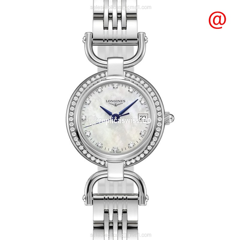 Longines EQUESTRIAN Quartz - White Dial on Steel, Silver Clasp - Luxury Replica EQUESTRIAN Watch