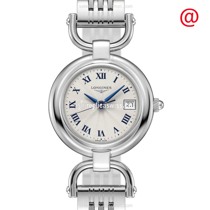 Longines EQUESTRIAN Quartz - Steel Case, Silver Dial, Clasp & Silver Steel Strap - Luxury Replica EQUESTRIAN Watch