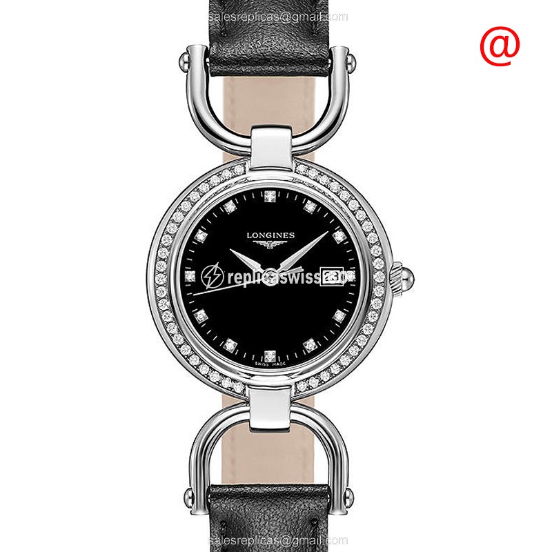 Longines Equestrian Replica Watch - Quartz - Black Leather - Luxury Replica EQUESTRIAN Watch