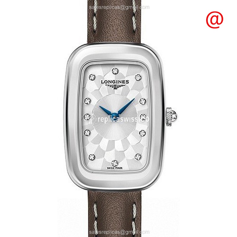 Longines Equestrian Quartz - Silver Dial - Brown Leather - Buckle Clasp - Stainless Steel - Luxury Replica EQUESTRIAN Watch