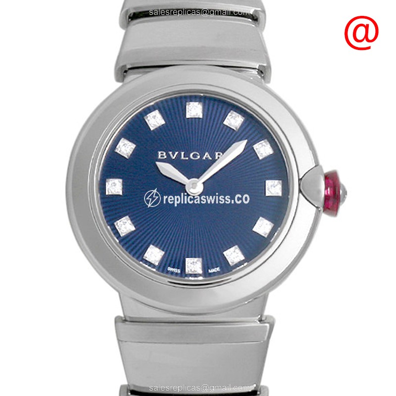 Bulgari 102568 LVCEA Quartz Steel - Blue Dial - Silver Clasp - 18mm - Luxury Replica LVCEA Watch