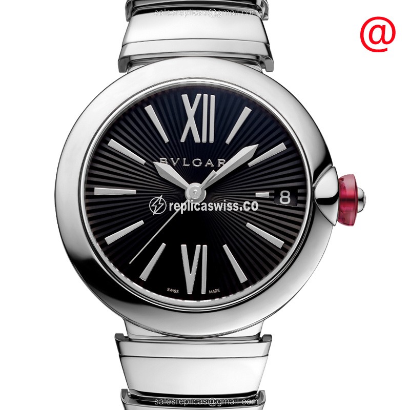Bulgari LVCEA Replica - Automatic - Steel Case - Black Dial - Silver Steel Strap - Luxury Replica LVCEA Watch