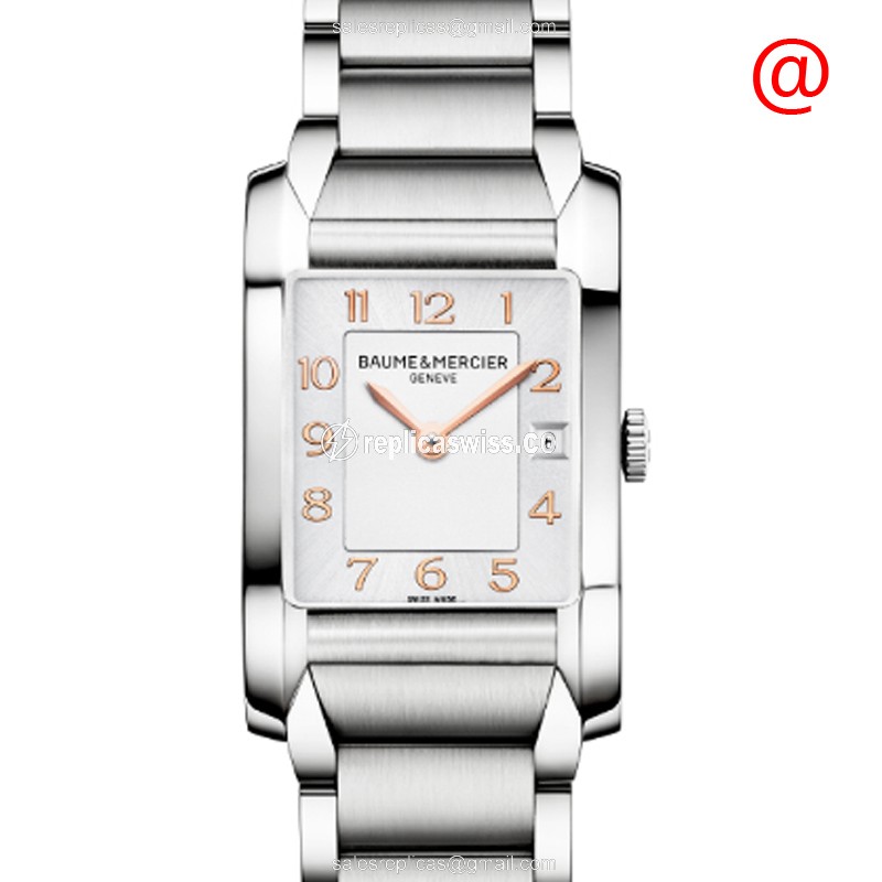 Baume & Mercier Hampton Replica - Quartz - Steel Case - Silver Dial - Steel Strap - Buckle Clasp - Luxury Replica HAMPTON Watch