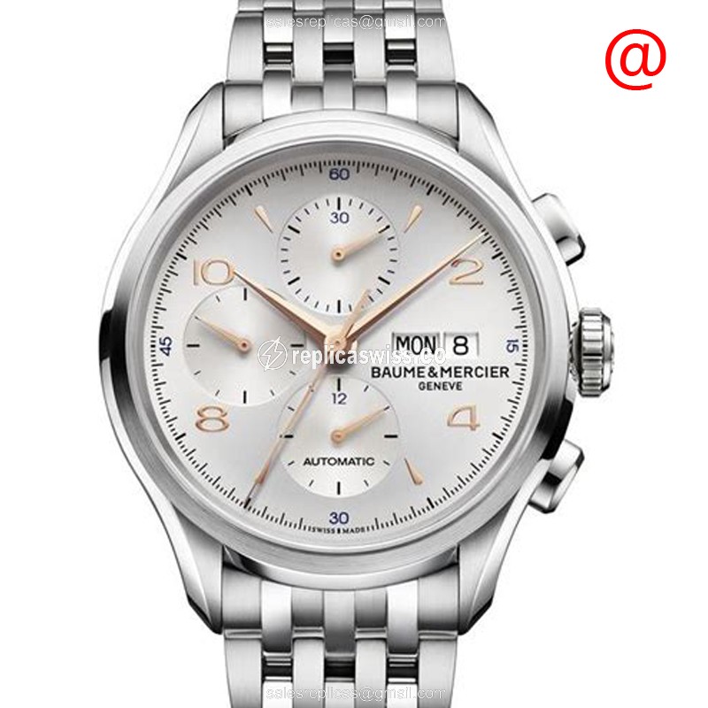 Baume & Mercier M0A10130 CLIFTON - Automatic - Silver Dial - Steel Case & Band - Luxury Replica CLIFTON Watch