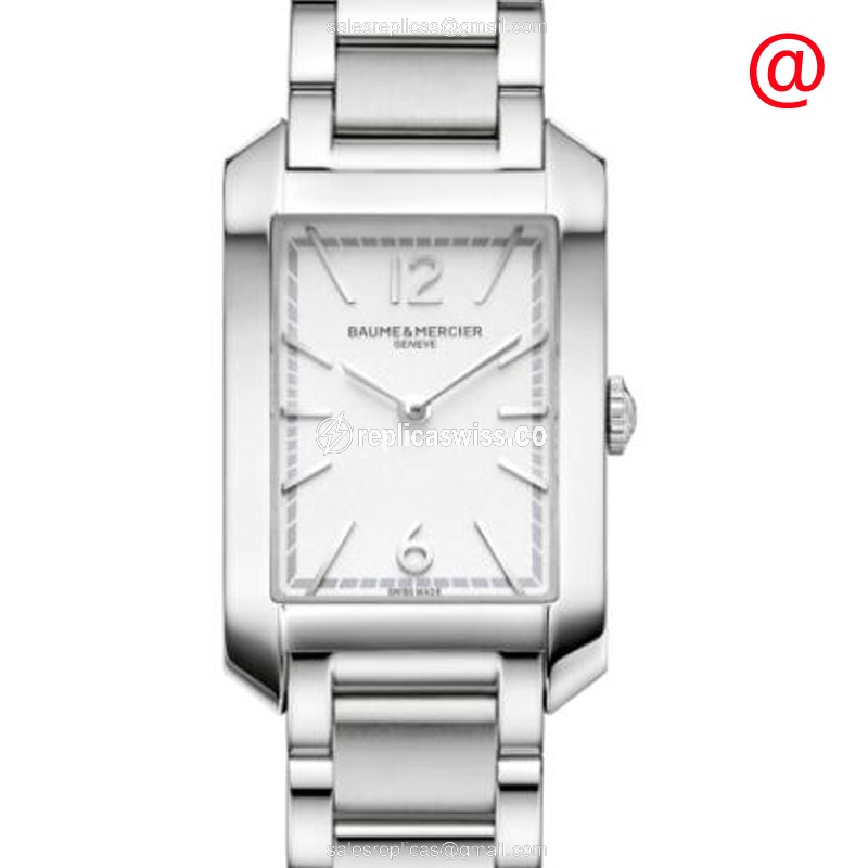 Baume & Mercier Hampton Quartz - White Dial - Steel Case - Silver Strap