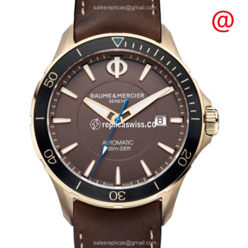 Baume & Mercier M0A10501 CLIFTON - Automatic Bronze - Brown Dial - Brown Cowhide Strap - Luxury Replica CLIFTON Watch