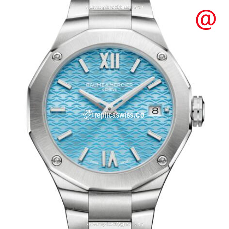 Baume & Mercier RIVIERA Replica - Quartz - Blue Dial - Steel Case - Silver Strap - Luxury Replica RIVIERA Watch